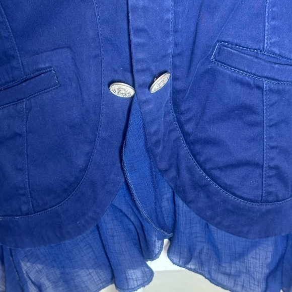 Chicos navy blazer jacket size 1 US 8/10 - Picture 4 of 7